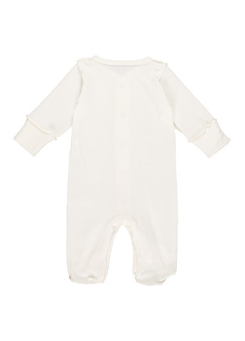 Чоловічок для новонароджених з натурального полотна Фламинго Текстиль однотонний молочний домашній бавовна