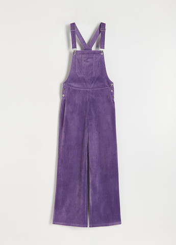 Комбинезон Reserved комбинезон-брюки однотонный фиолетовый кэжуал полиэстер