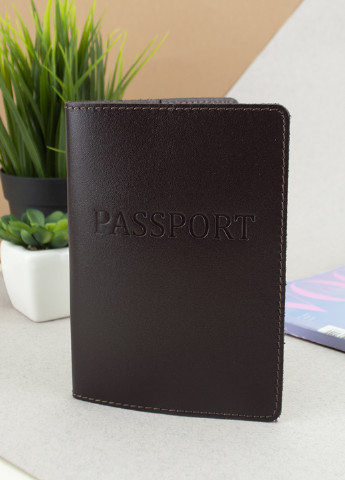 Подарунковий чоловічий набір №60: обкладинка документи + обкладинка на паспорт (коричневий матовий) HandyCover (250603791)