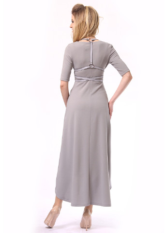 Светло-серое кэжуал платье в стиле ампир Lada Lucci однотонное