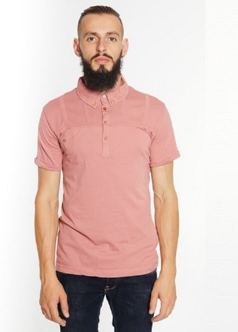 Розовая футболка-поло для мужчин Primo Emporio однотонная