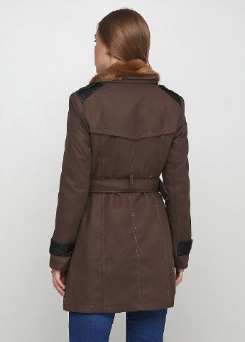 Темно-коричневое демисезонное Пальто Kelyna