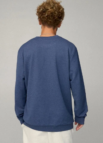 Синий свитшот мужской oversize /no flis/ YAPPI (252386986)