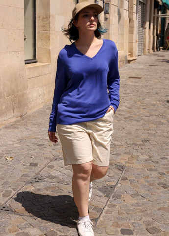 Синий демисезонный пуловер пуловер Uniqlo