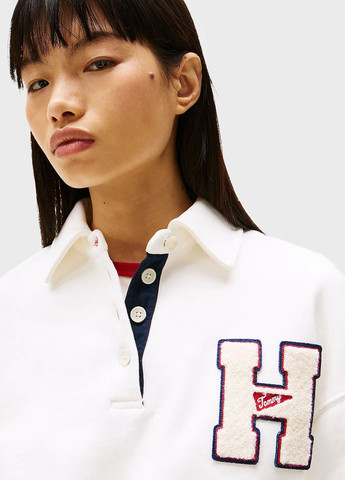 Білий світшот Tommy Jeans однотонний аплікація (347228218)
