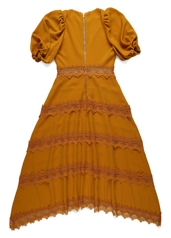 Горчичное кэжуал платье а-силуэт Mossman однотонное