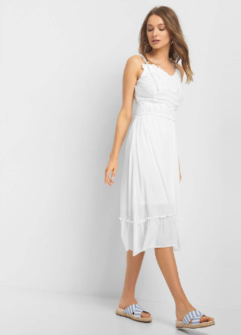 Белое кэжуал платье клеш Orsay