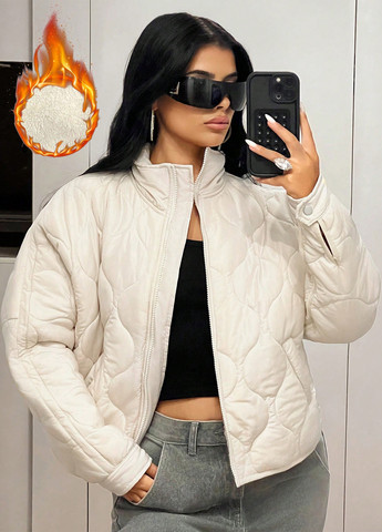 Кремова зимня куртка SHEIN
