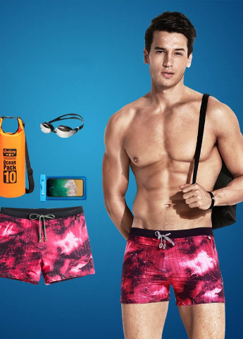 Мужские красные пляжные красные плавки Gailang