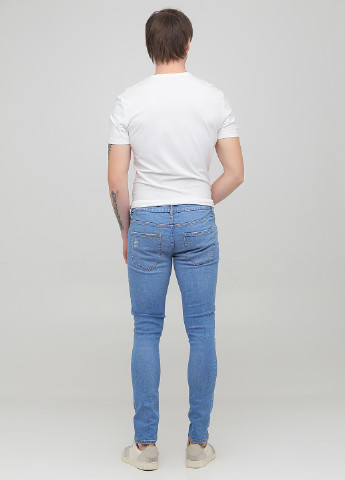 Голубые демисезонные скинни джинсы Denim Co