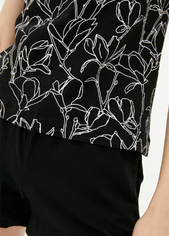 Черная всесезон пижама (футболка, шорты) футболка + шорты Promin