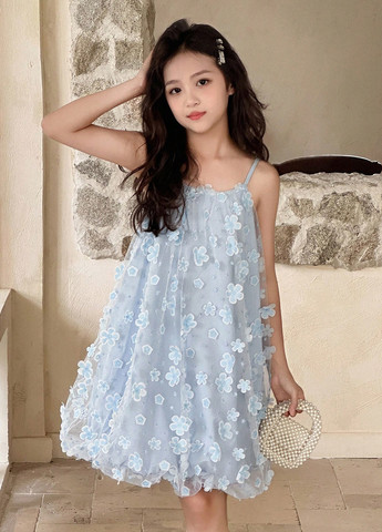 Сіро-голуба сукня SHEIN (367004568)