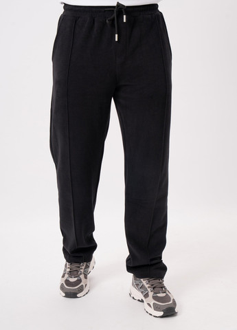 Черные спортивные, кэжуал демисезонные прямые брюки Trend Collection