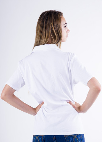 Белая женская футболка-поло Time of Style однотонная