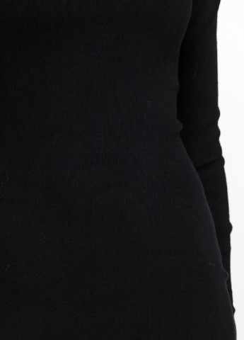 Черное кэжуал платье с открытой спиной MC Lorene однотонное