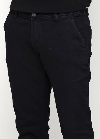 Темно-синие кэжуал демисезонные зауженные брюки Madoc