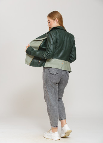 Зеленая демисезонная куртка зеленый + оливковый Sacha Pacha