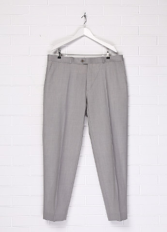 Светло-серые классические демисезонные зауженные брюки Bagozza