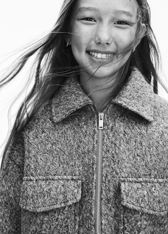 Серая демисезонная куртка куртка-пальто H&M