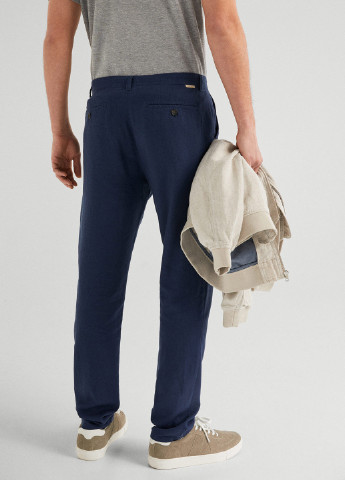 Синие кэжуал демисезонные зауженные брюки Springfield