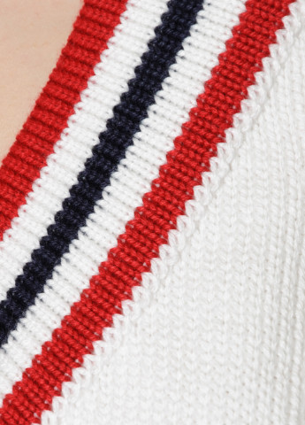 Белый демисезонный свитер женский Arber V-neck WK1 WTR94