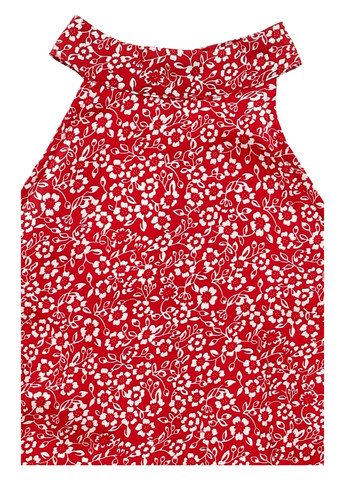 Красное кэжуал платье Vila с цветочным принтом