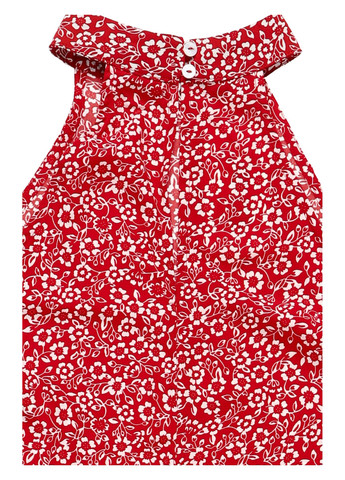 Красное кэжуал платье Vila с цветочным принтом