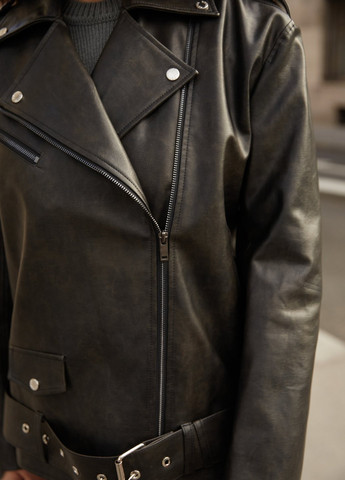 Чорна демісезонна куртка Gepur