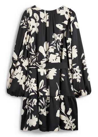 Чорна кежуал сукня а-силует C&A з квітковим принтом