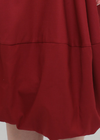 Бордовое деловое платье баллон Cos однотонное