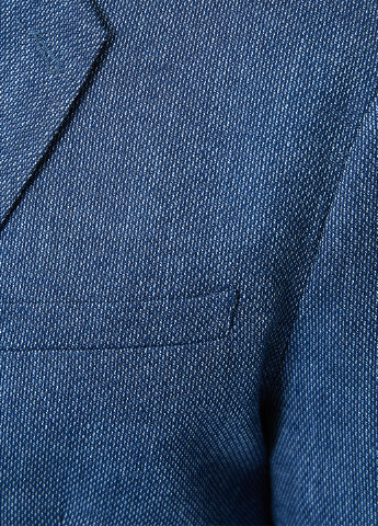 Пиджак KOTON однобортный меланж синий деловой полиэстер