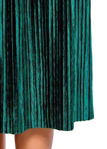 Зеленая кэжуал однотонная юбка Oodji миди