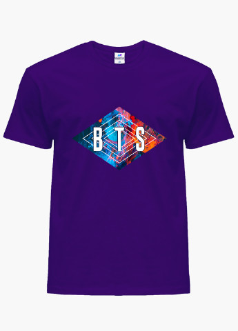 Фиолетовая демисезонная футболка детская бтс (bts)(9224-1062) MobiPrint