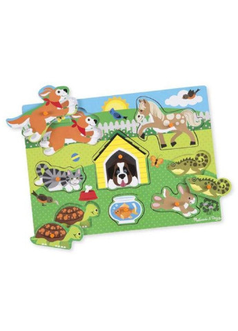 Розвиваюча іграшка Рамка-вкладиш Домашні тварини 8 ел (MD19053) Melissa&Doug (254066765)