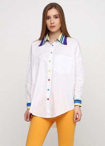 Белая демисезонная блуза Flex