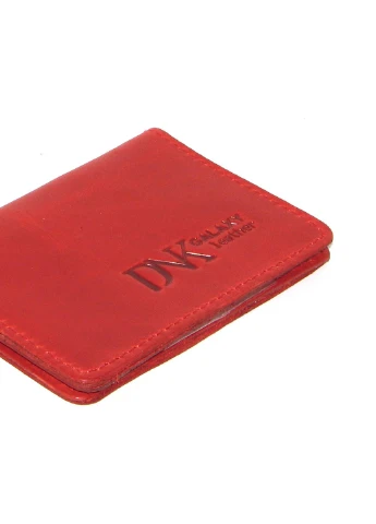 Мини обложка для документов (ID паспорт) DNK mini okno H col.H красная DNK Leather (253932923)