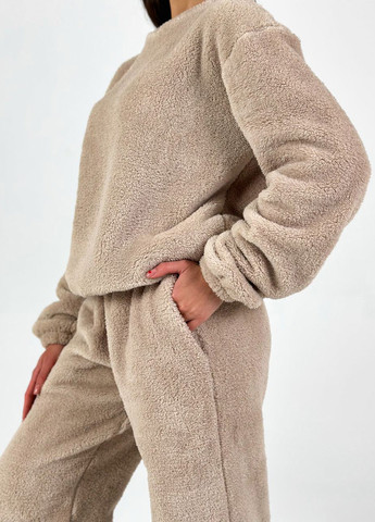 Коричневая зимняя пижама (свитшот, брюки) Kari Shop Atelier