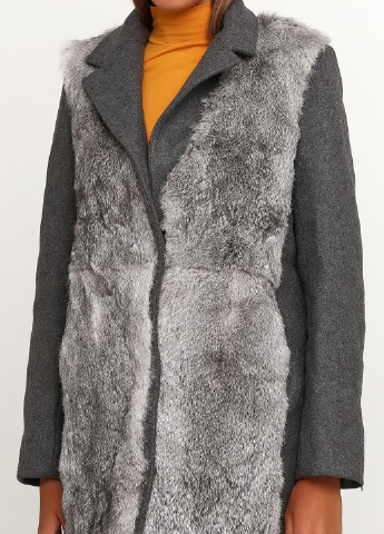Серое демисезонное Пальто Zapa