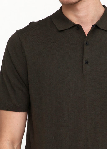 Оливковая (хаки) футболка-поло для мужчин Clipper однотонная