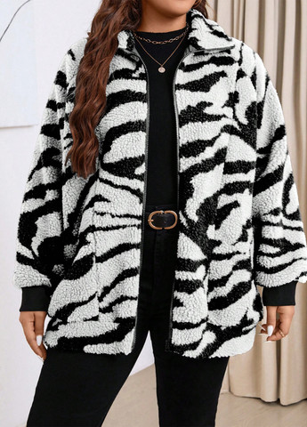 Чорно-біла демісезонна куртка SHEIN