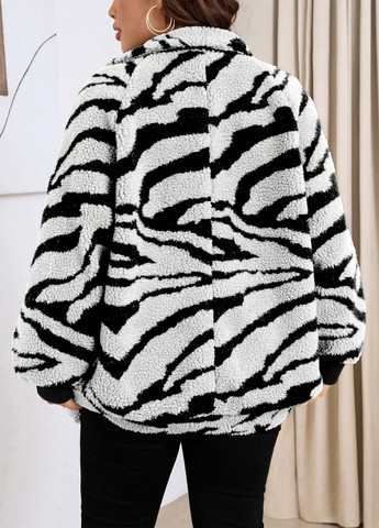 Чорно-біла демісезонна куртка SHEIN