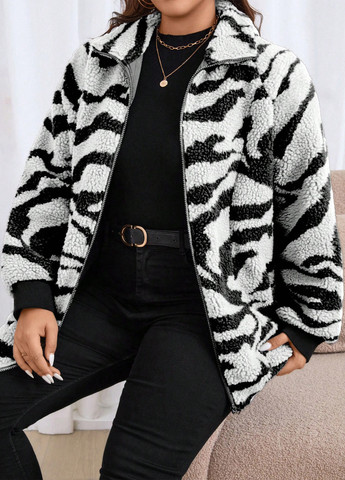 Чорно-біла демісезонна куртка SHEIN