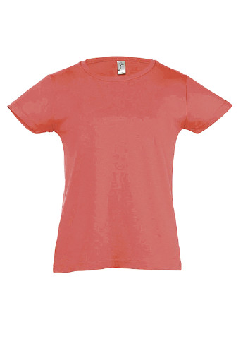 Коралловая летняя футболка с коротким рукавом Sol's