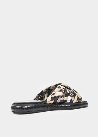 Черные шлепанцы Liu Jo плетение