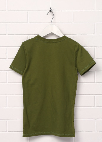 Хаки (оливковая) летняя футболка с коротким рукавом Shishco