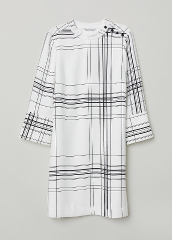 Білий кежуал сукня H&M в клітинку