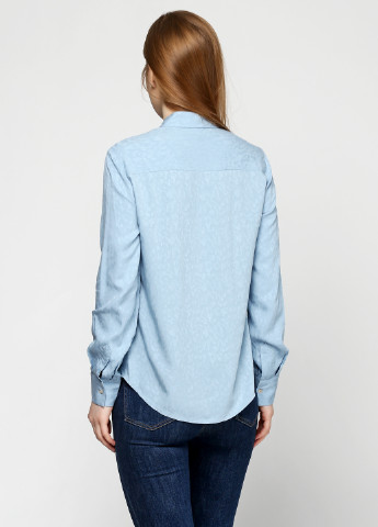 Голубая демисезонная блуза Massimo Dutti