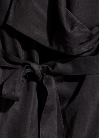 Черное демисезонное Пальто с драпировкой Чёрный H&M