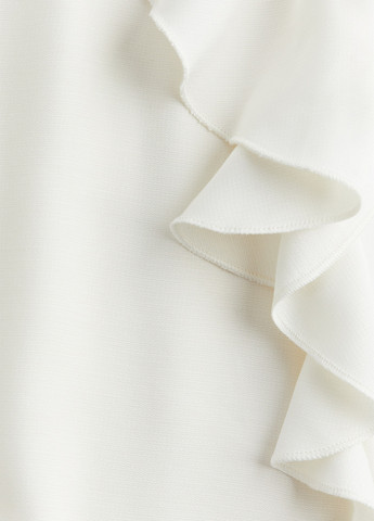 Кремовое кэжуал платье а-силуэт H&M однотонное