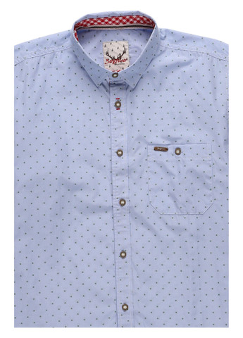 Голубой кэжуал рубашка в горошек Barbour